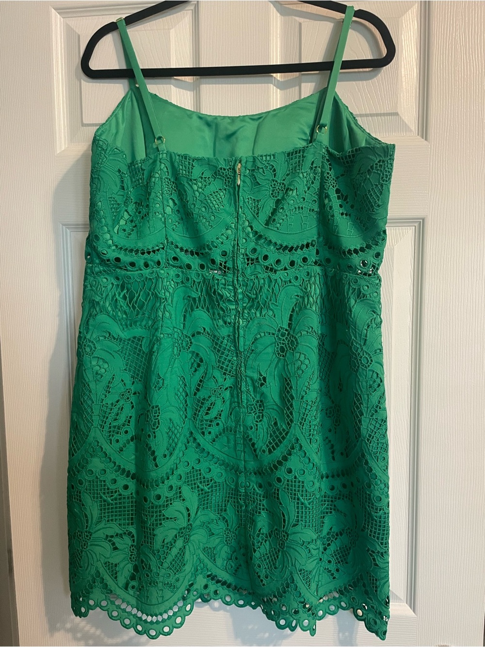 Lilly Pulitzer Kelly Green Dress NWT 16 Lace Cut Out - Picture 5 of 8